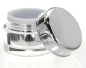 Preview: 5 ml Round Acryl Tiegel Doppelwandig TARO UV-Silber