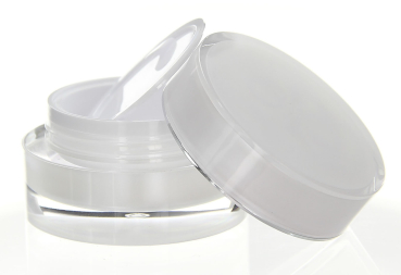 Preview: 15 ml Round Acryl Tiegel Doppelwandig FUN Pearl weiss Preview: 15 ml Round Acryl Tiegel Doppelwandig FUN Pearl weiss