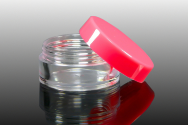 10x 10 ml Acryldose Schraubdose Rund Deckel Pink S39