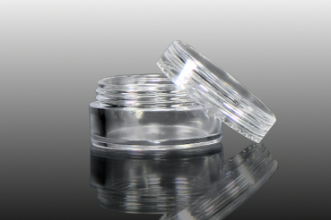 10x 10 ml Kunststoffdosen transparent, rund S39