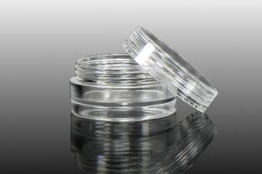 100x 8 ml-Acryl-Kunststoffdosen: transparent & rund, S4