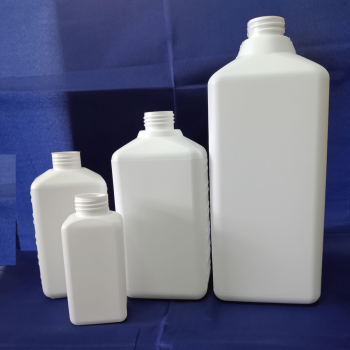 1000 ml Vierkantflasche weiss HDPE