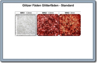 500g Glitter / Fäden - 3 Farben zur Auswahl WN