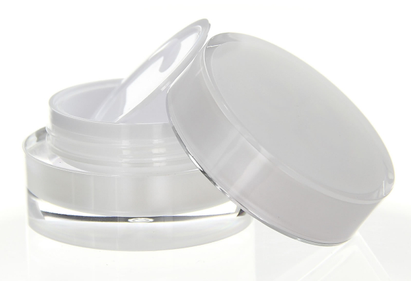 15 ml Round Acryl Tiegel Doppelwandig FUN Pearl weiss 15 ml Round Acryl Tiegel Doppelwandig FUN Pearl weiss
